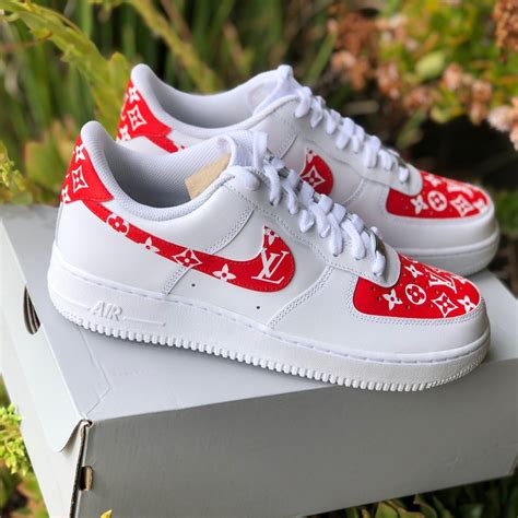 nike supreme lv|louis vuitton Nike white red.